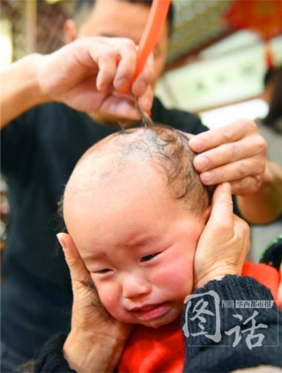 Chinese Babies Get Haircuts For Longtaitou Festival All China