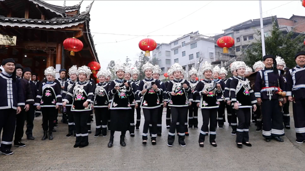 GLOBALink | People of Dong Ethnic Group Celebrate New Year in Guizhou, China