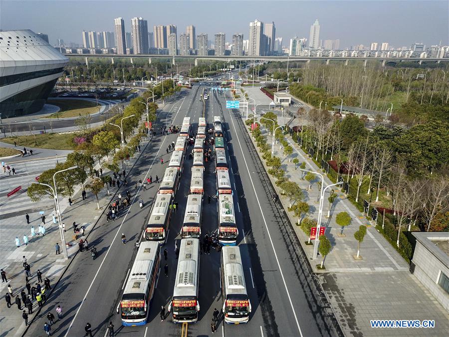 Migrant Workers Leave for Work by Chartered Buses