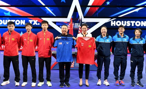 China-U.S. Pairs Conduct Joint Practise As 'Ping-Pong Diplomacy' Journey Continues