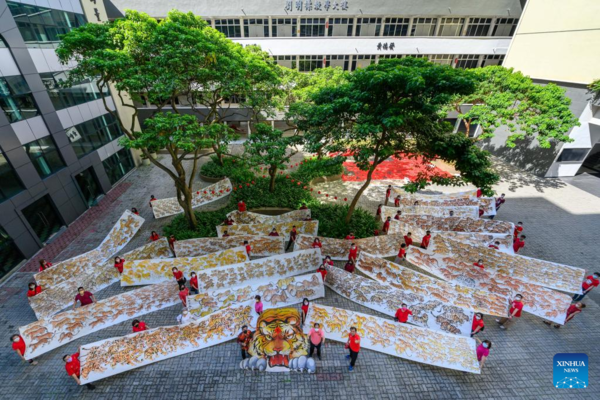 Tiger Paintings Created to Welcome Upcoming Chinese New Year in Malaysia