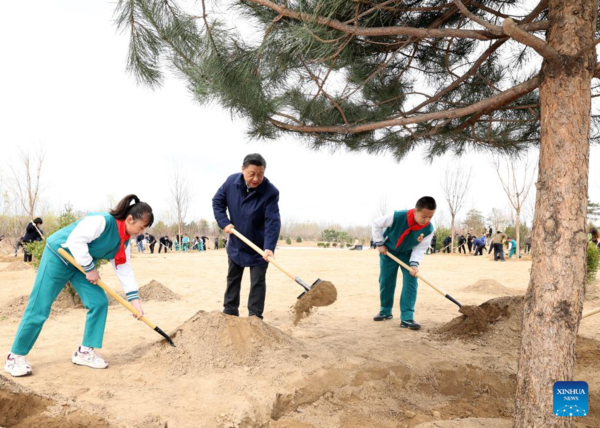 Xi Jinping Participates in Beijing's Tree Planting Activity