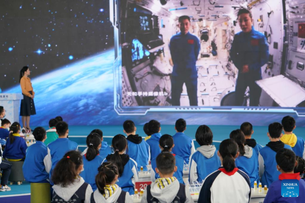 Second Live Class Held from China's Space Station