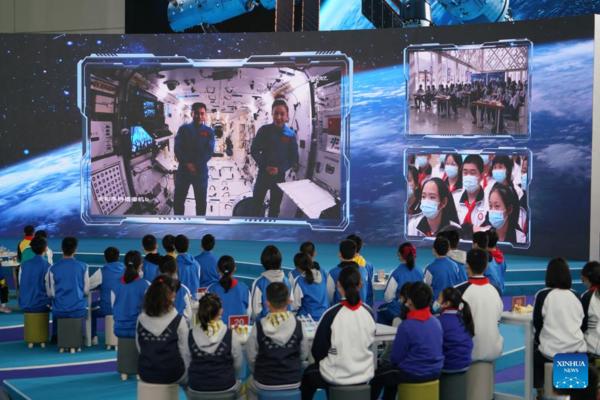 Second Live Class Held from China's Space Station