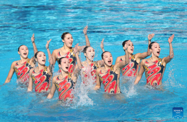 China Wins Artistic Swimming Team Technical at FINA Worlds