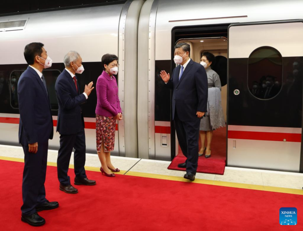 President Xi Arrives in Hong Kong for Anniversary Celebrations