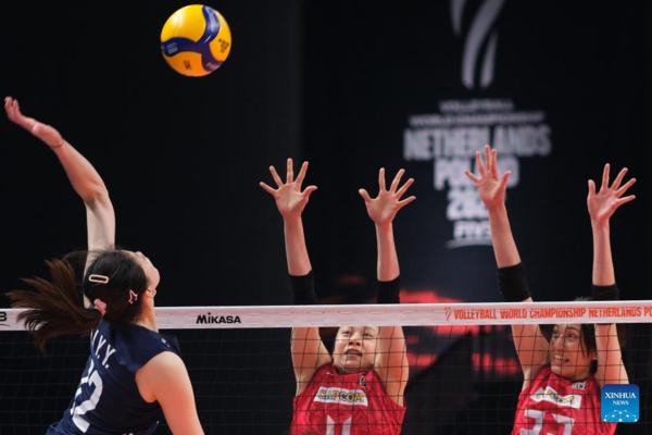 China Downs Japan for 3rd Straight Victory at Women's Volleyball Worlds