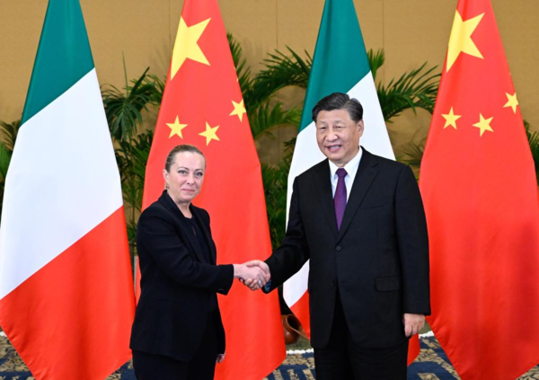 Xi Meets Italian PM Meloni