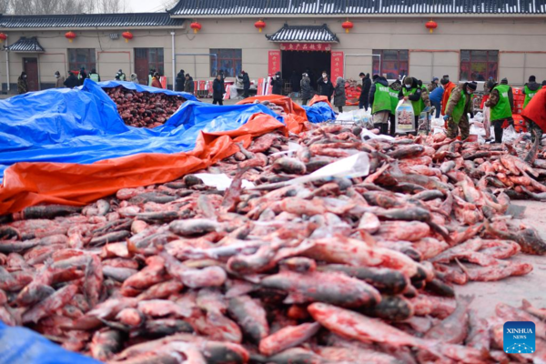 Winter Fishing-Themed Festival Opens at Chagan Lake, NE China