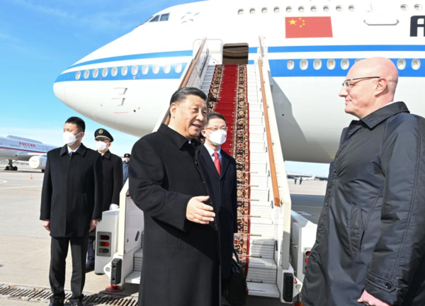 Xi Arrives in Moscow for State Visit to Russia