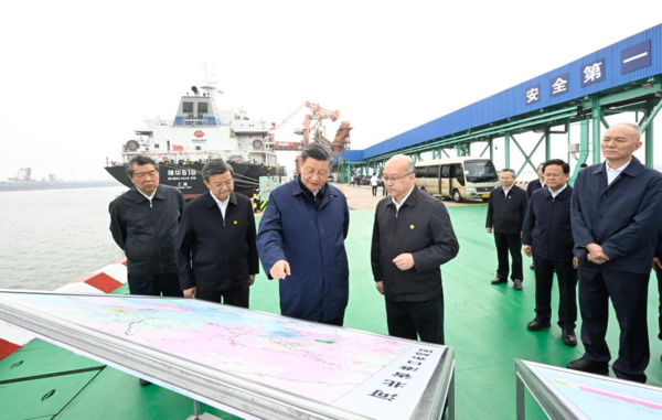 Xi Visits City of Cangzhou in North China's Hebei Province