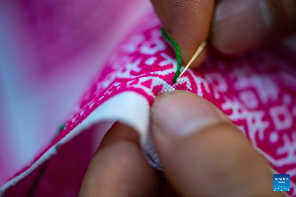 Embroidery Industry Provides Jobs for Local Women of Miao Ethnic Group in Yunnan County