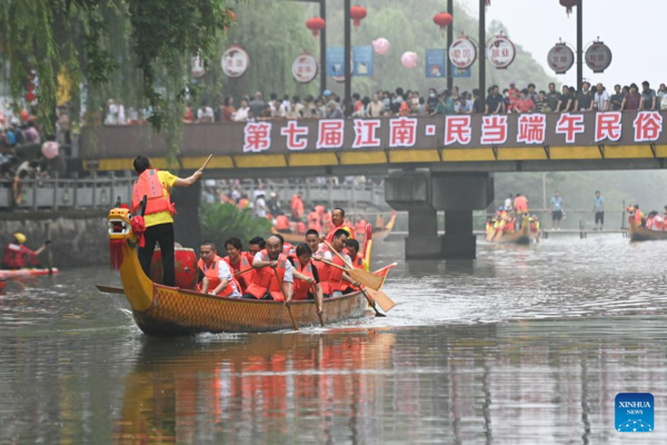 Villagers Mark Upcoming Dragon Boat Festival in E China's Zhejiang