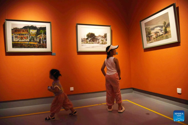 Watercolor Paintings Exhibited at Qingdao Art Museum