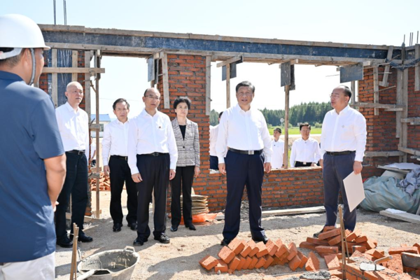 Xi Visits Flood-Affected Villagers in NE China's Heilongjiang Province