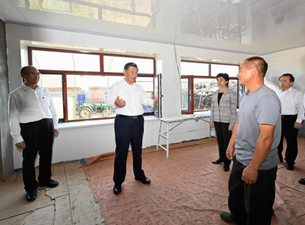 Xi Visits Flood-Affected Villagers in NE China's Heilongjiang Province