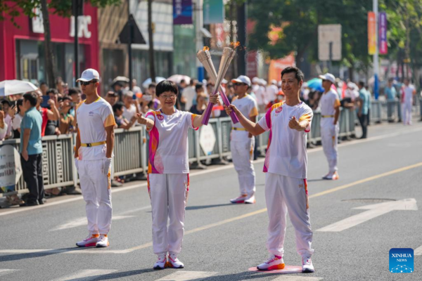 Torch Relay of 19th Asian Games Continues in Quzhou, E China