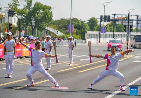 Torch Relay of 19th Asian Games Continues in Quzhou, E China