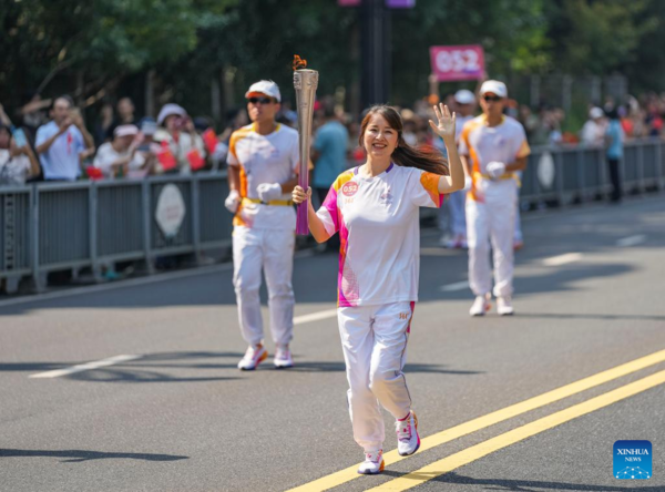 Torch Relay of 19th Asian Games Continues in Quzhou, E China