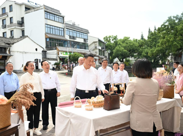 Xi Inspects Jinhua in East China's Zhejiang Province