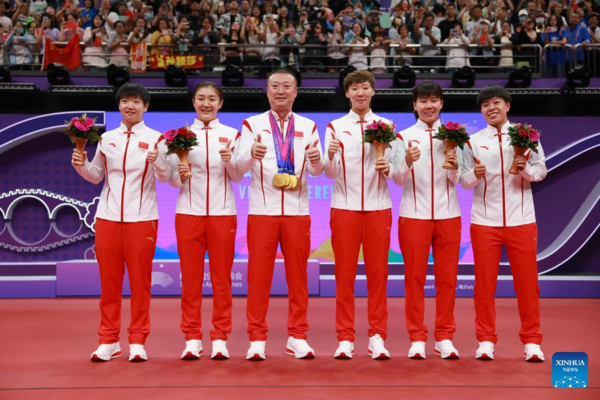 China Takes 5th Consecutive Women's Team Title in Asiad Table Tennis