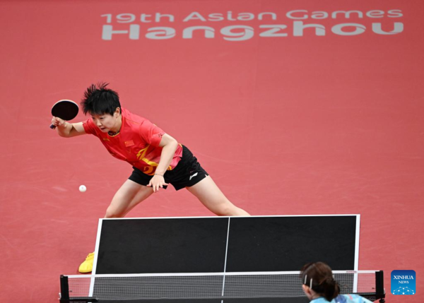 China Takes 5th Consecutive Women's Team Title in Asiad Table Tennis