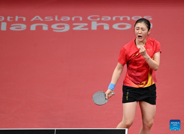 China Takes 5th Consecutive Women's Team Title in Asiad Table Tennis