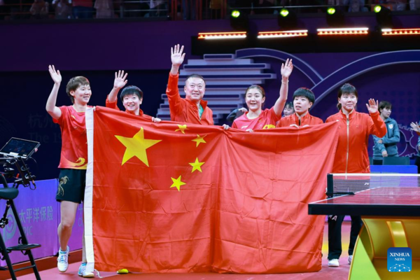 China Takes 5th Consecutive Women's Team Title in Asiad Table Tennis