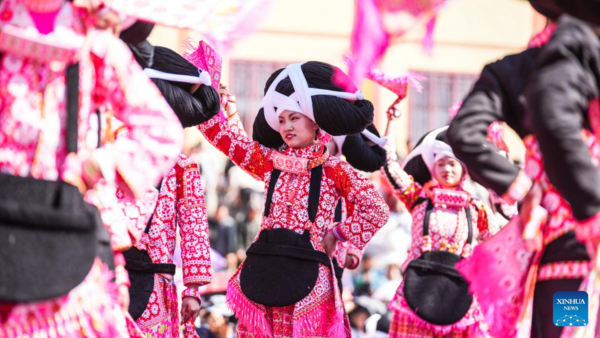 Miao People Celebrate 'Tiaohua' Festival to Pray for Harvest and Well-Being in New Year