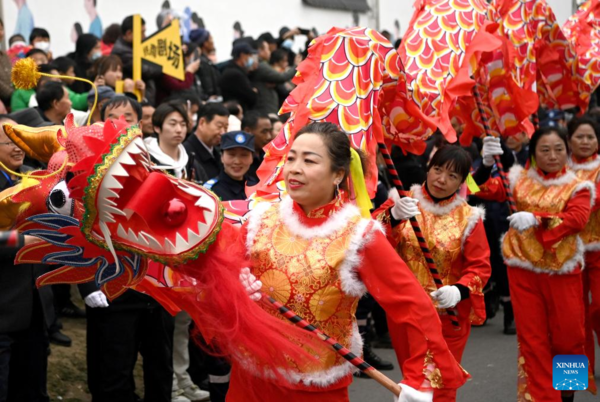 People Perform Folk Dances in NW China's Shaanxi