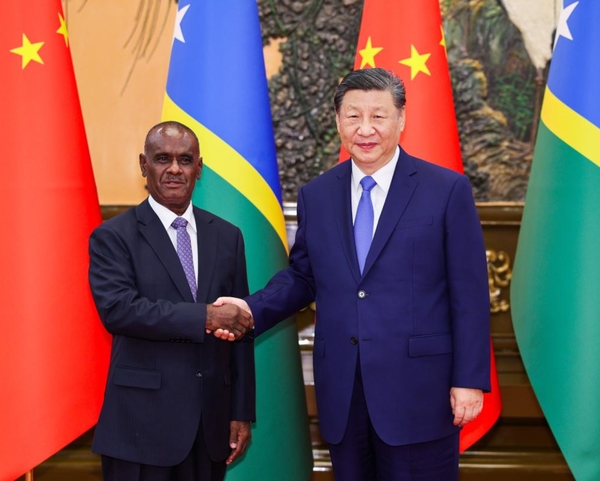 Xi Meets Prime Minister of Solomon Islands