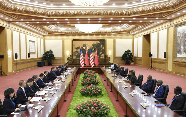 (FOCAC) Chinese, Liberian Presidents Elevate Bilateral Ties