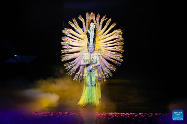 Performance Featuring Dunhuang Music and Dance Staged During 7th Silk Road (Dunhuang) Int'l Cultural Expo