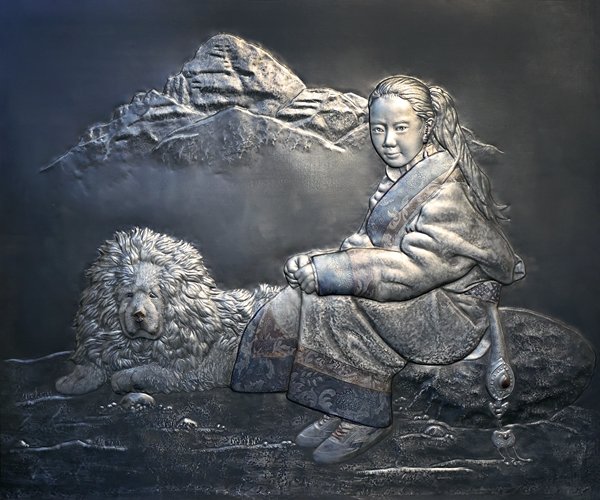 Father, Daughter Tell Stories Through Embossed Iron Artworks