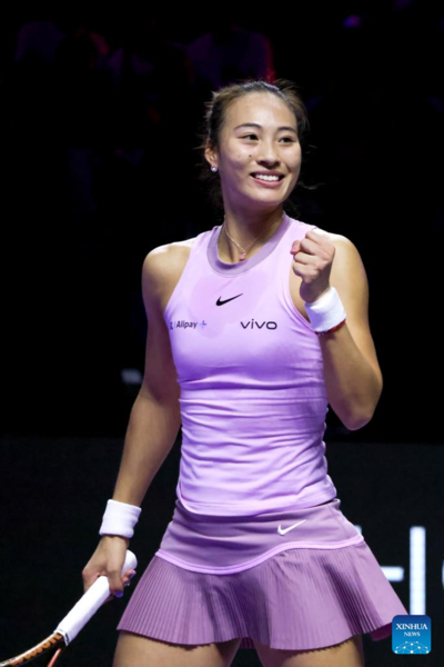 Zheng Qinwen Defeats Rybakina to Claim Her First Win at WTA Finals