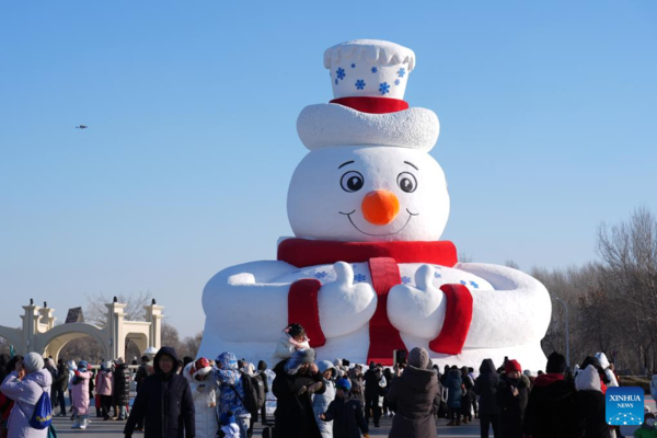 37th Sun Island Int'l Snow Sculpture Expo Begins Trial Operation in China's Harbin