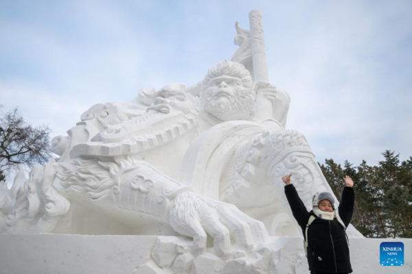 37th Sun Island Int'l Snow Sculpture Expo Begins Trial Operation in China's Harbin