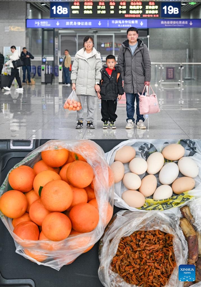 People Package Specialities from Home as Spring Festival Holiday Comes to End