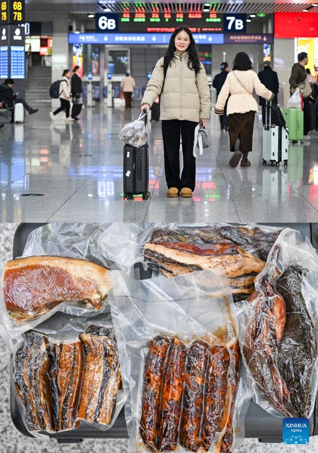 People Package Specialities from Home as Spring Festival Holiday Comes to End