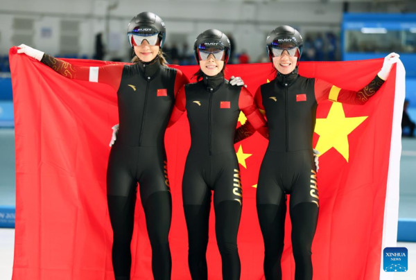 China Wins Speed Skating Women's Team Pursuit Gold at Asian Winter Games